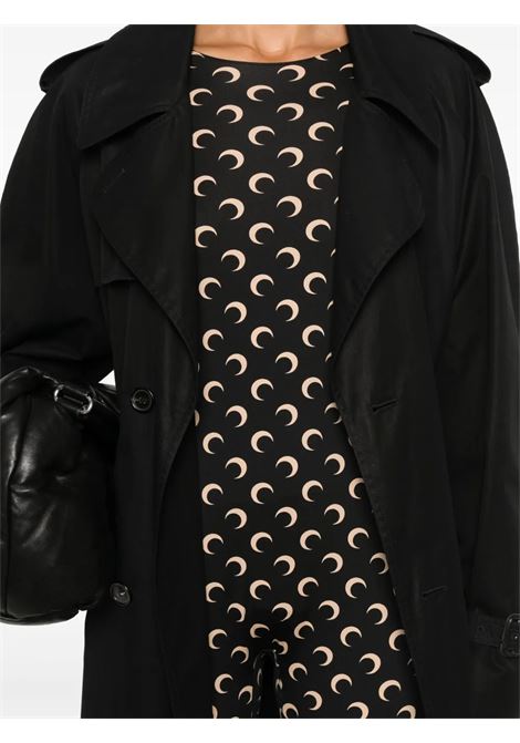 tuta moon printed jersey catsuit donna nera e tan MARINE SERRE | WJS002ACJER0001IT99